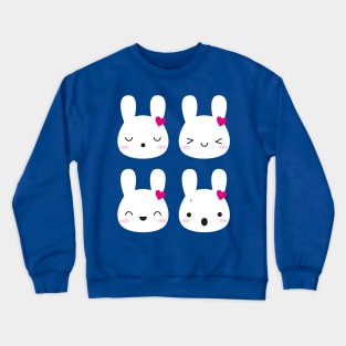 Kawaii Bunny Emotions Crewneck Sweatshirt